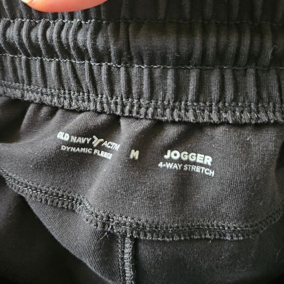 Old Navy Active Men's Dynamic Fleece Joggers, Size M Black Athletic Lounge - Picture 6 of 7